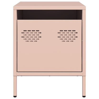 vidaXL Bedside Cabinet Pink 35x39x43.5 cm Steel