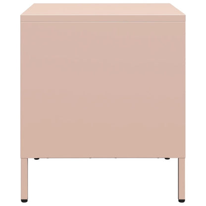 vidaXL Bedside Cabinet Pink 35x39x43.5 cm Steel