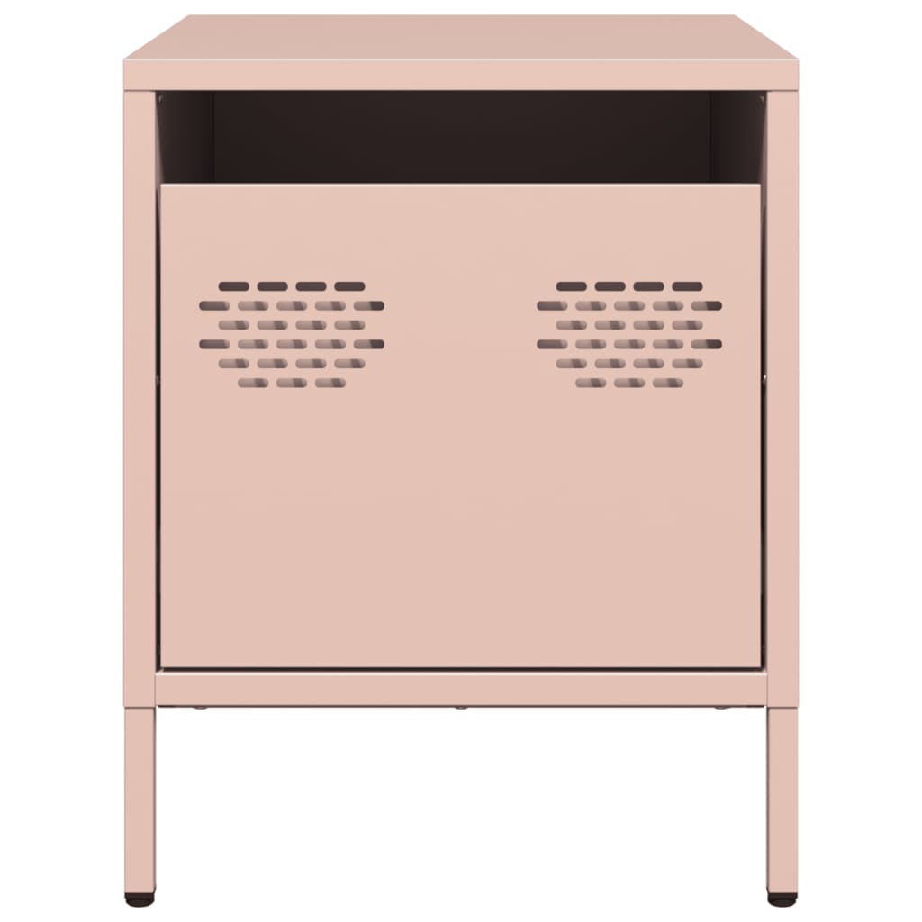 vidaXL Bedside Cabinets 2 pcs Pink 35x39x43,5 cm Steel