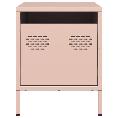vidaXL Bedside Cabinets 2 pcs Pink 35x39x43.5 cm Steel