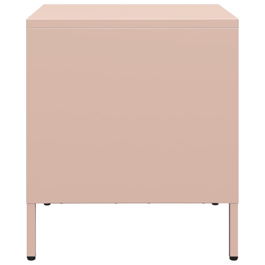 vidaXL Bedside Cabinets 2 pcs Pink 35x39x43,5 cm Steel