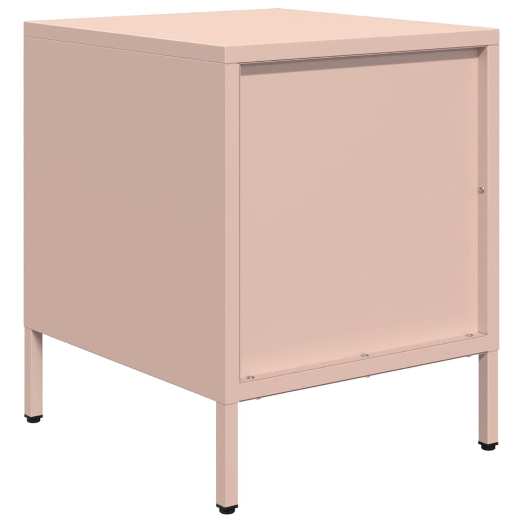 vidaXL Bedside Cabinets 2 pcs Pink 35x39x43.5 cm Steel