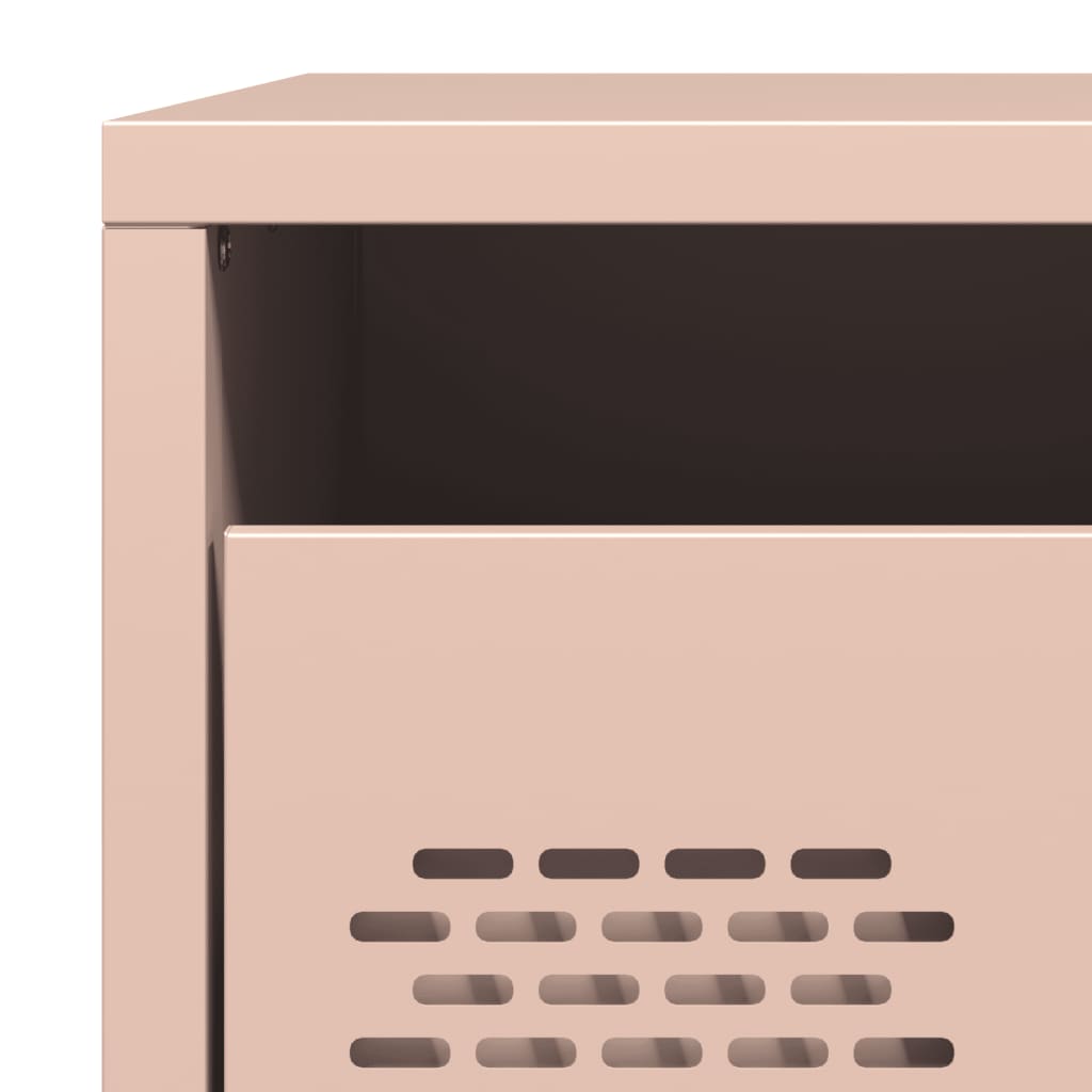 vidaXL Bedside Cabinets 2 pcs Pink 35x39x43.5 cm Steel