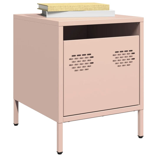 vidaXL Bedside Cabinets 2 pcs Pink 35x39x43,5 cm Steel