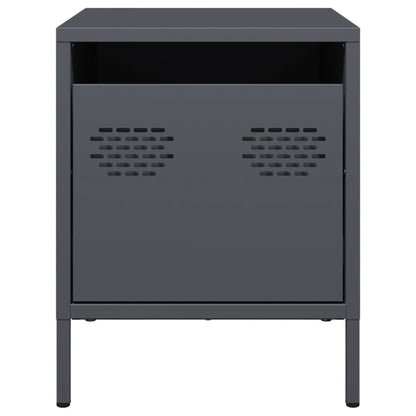 vidaXL Bedside Cabinets 2 pcs Anthracite 35x39x43.5 cm Steel