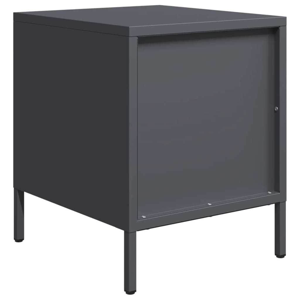 vidaXL Bedside Cabinets 2 pcs Anthracite 35x39x43,5 cm Steel