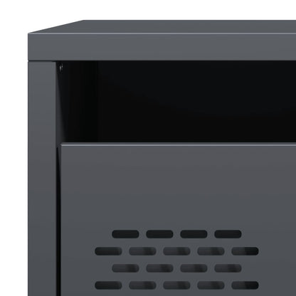 vidaXL Bedside Cabinets 2 pcs Anthracite 35x39x43.5 cm Steel