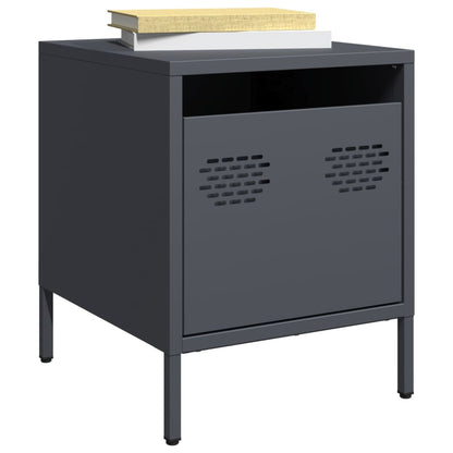vidaXL Bedside Cabinets 2 pcs Anthracite 35x39x43.5 cm Steel