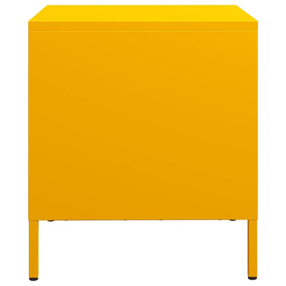 vidaXL Bedside Cabinets 2 pcs Mustard Yellow 35x39x43,5 cm Steel