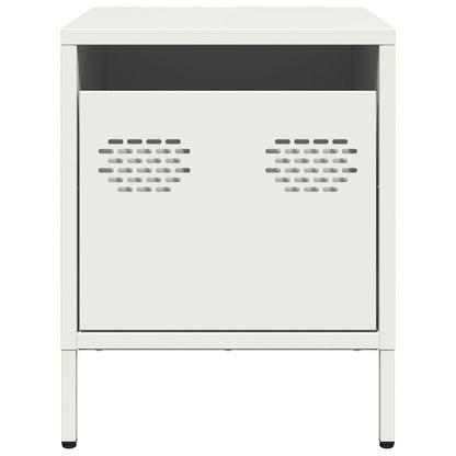 vidaXL Bedside Cabinets 2 pcs White 35x39x43.5 cm Steel