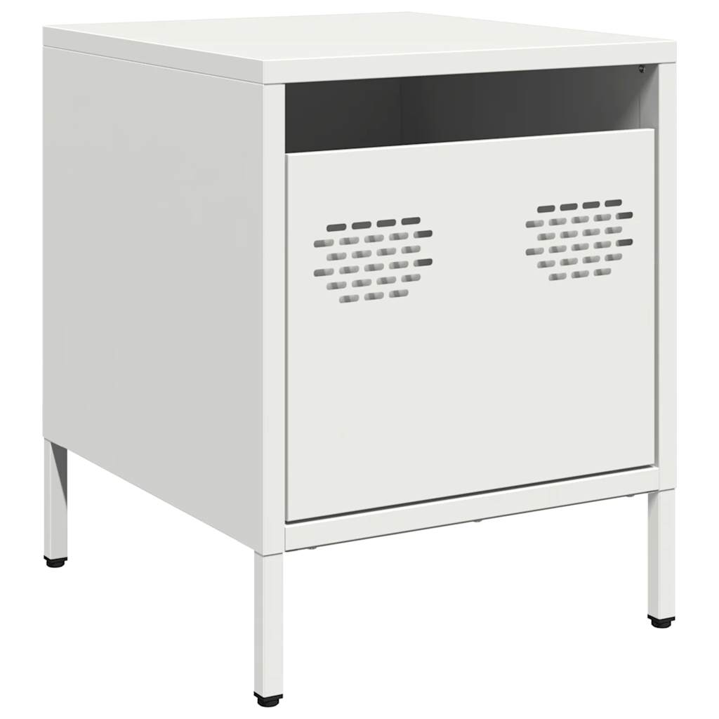 vidaXL Bedside Cabinets 2 pcs White 35x39x43,5 cm Steel