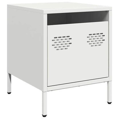 vidaXL Bedside Cabinets 2 pcs White 35x39x43,5 cm Steel