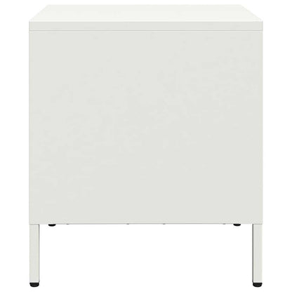 vidaXL Bedside Cabinets 2 pcs White 35x39x43.5 cm Steel