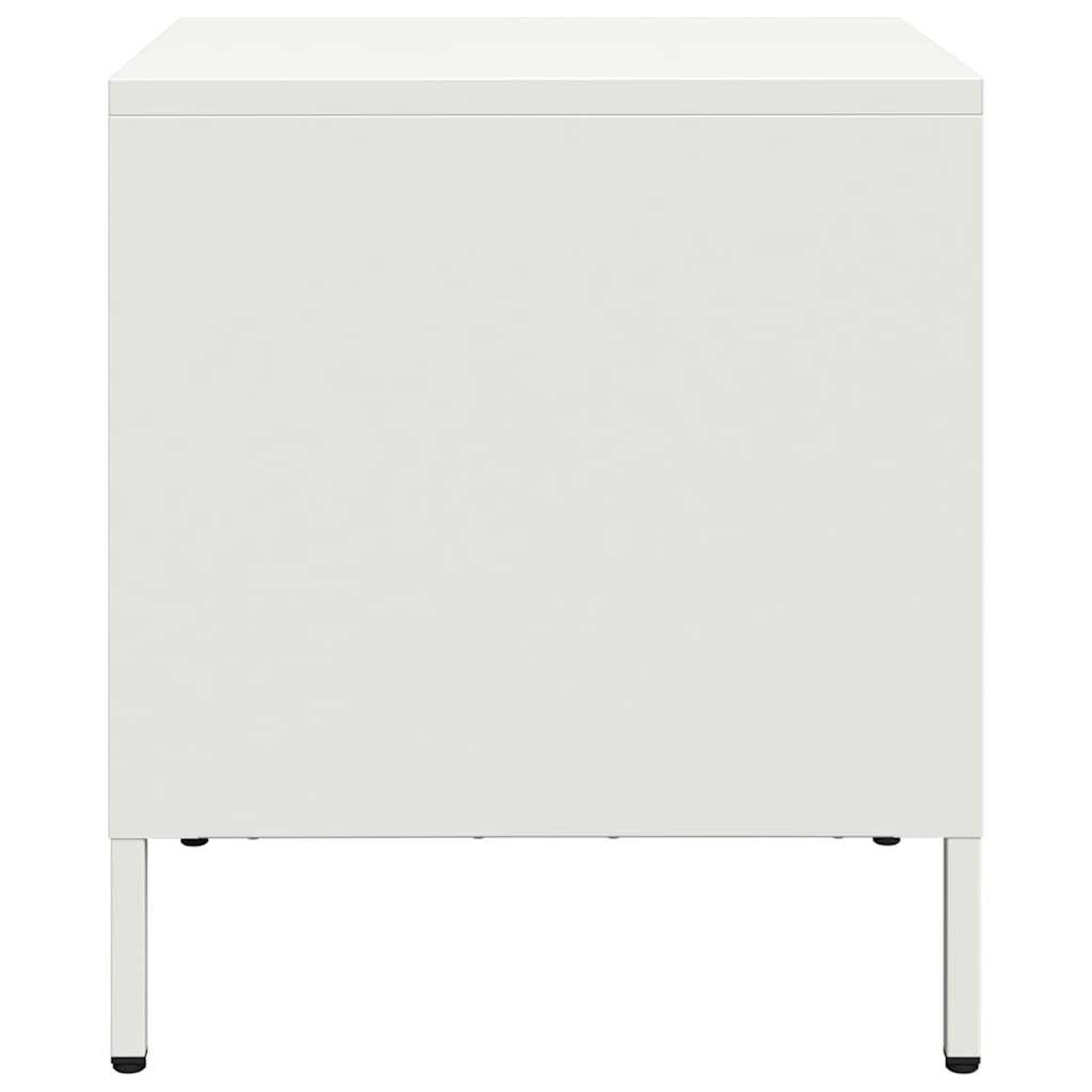 vidaXL Bedside Cabinets 2 pcs White 35x39x43,5 cm Steel