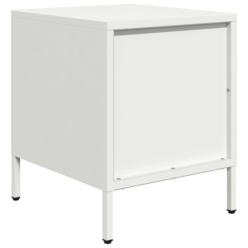 vidaXL Bedside Cabinets 2 pcs White 35x39x43,5 cm Steel