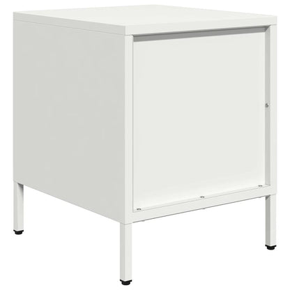 vidaXL Bedside Cabinets 2 pcs White 35x39x43,5 cm Steel