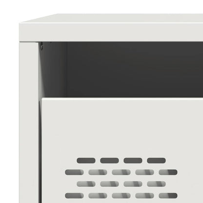 vidaXL Bedside Cabinets 2 pcs White 35x39x43,5 cm Steel