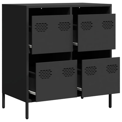 vidaXL Sideboard Black 68x39x73,5 cm Cold-rolled Steel