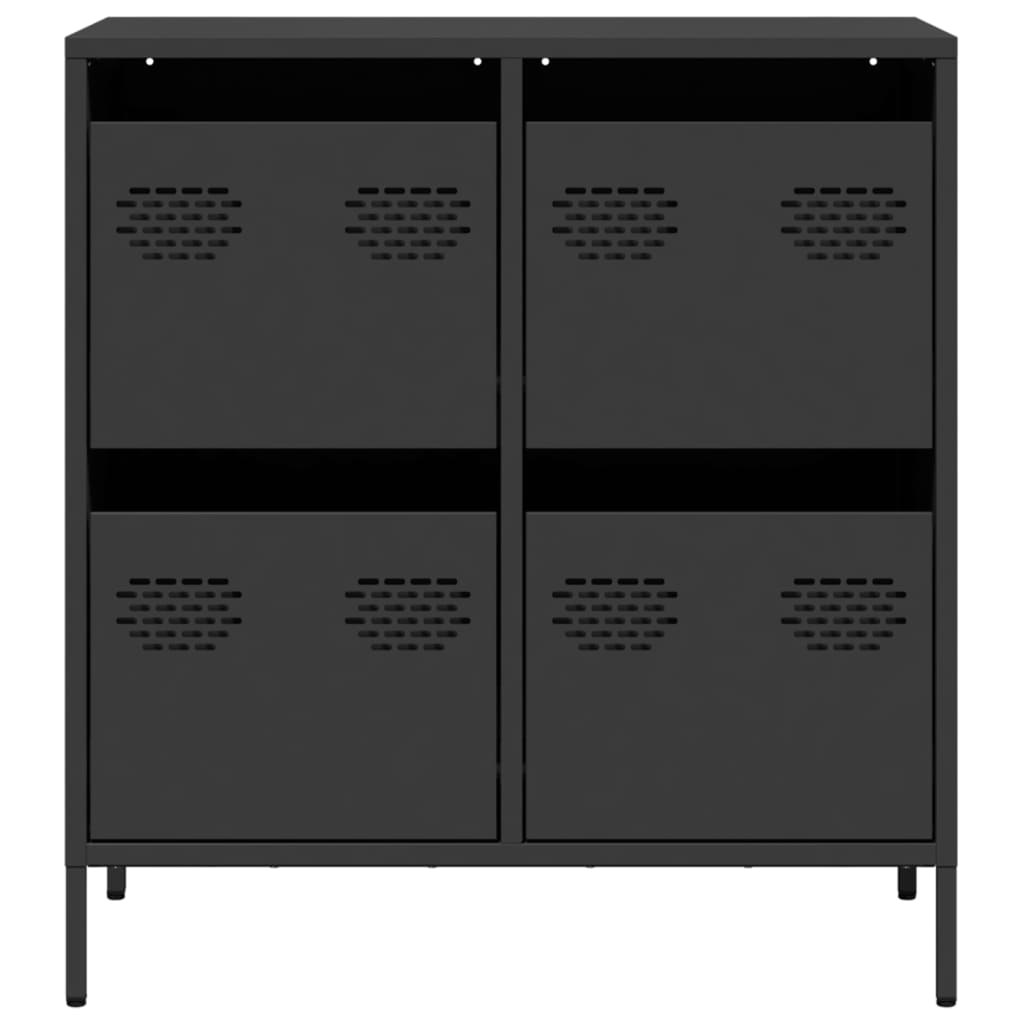 vidaXL Sideboard Black 68x39x73.5 cm Cold-rolled Steel