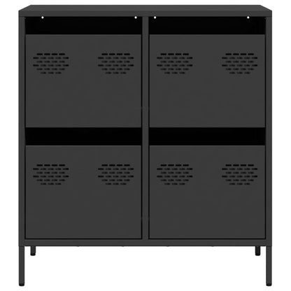 vidaXL Sideboard Black 68x39x73.5 cm Cold-rolled Steel