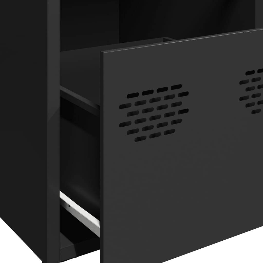 vidaXL Sideboard Black 68x39x73.5 cm Cold-rolled Steel