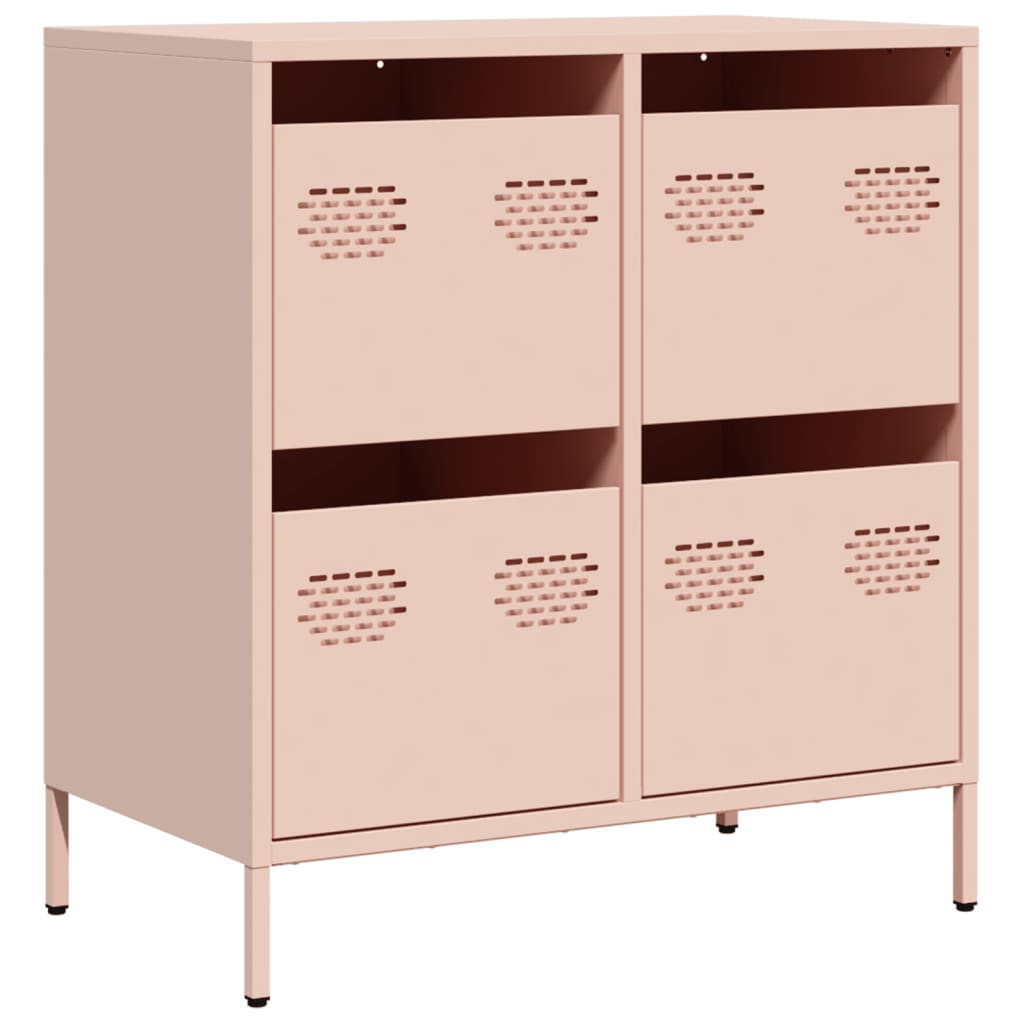 vidaXL Sideboard Pink 68x39x73.5 cm Cold-rolled Steel