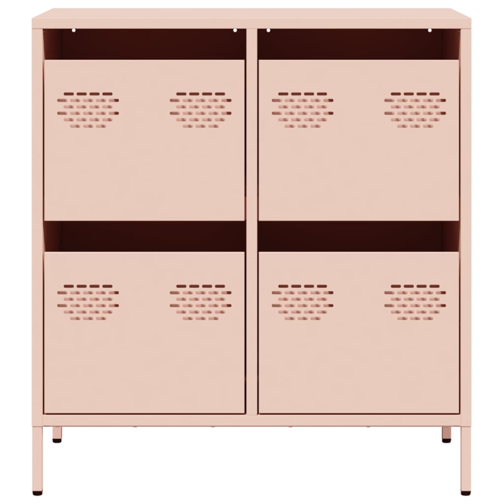 vidaXL Sideboard Pink 68x39x73.5 cm Cold-rolled Steel