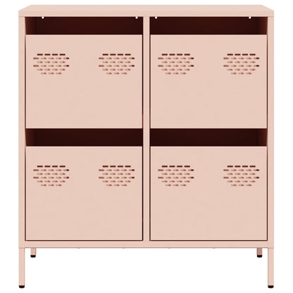 vidaXL Sideboard Pink 68x39x73.5 cm Cold-rolled Steel