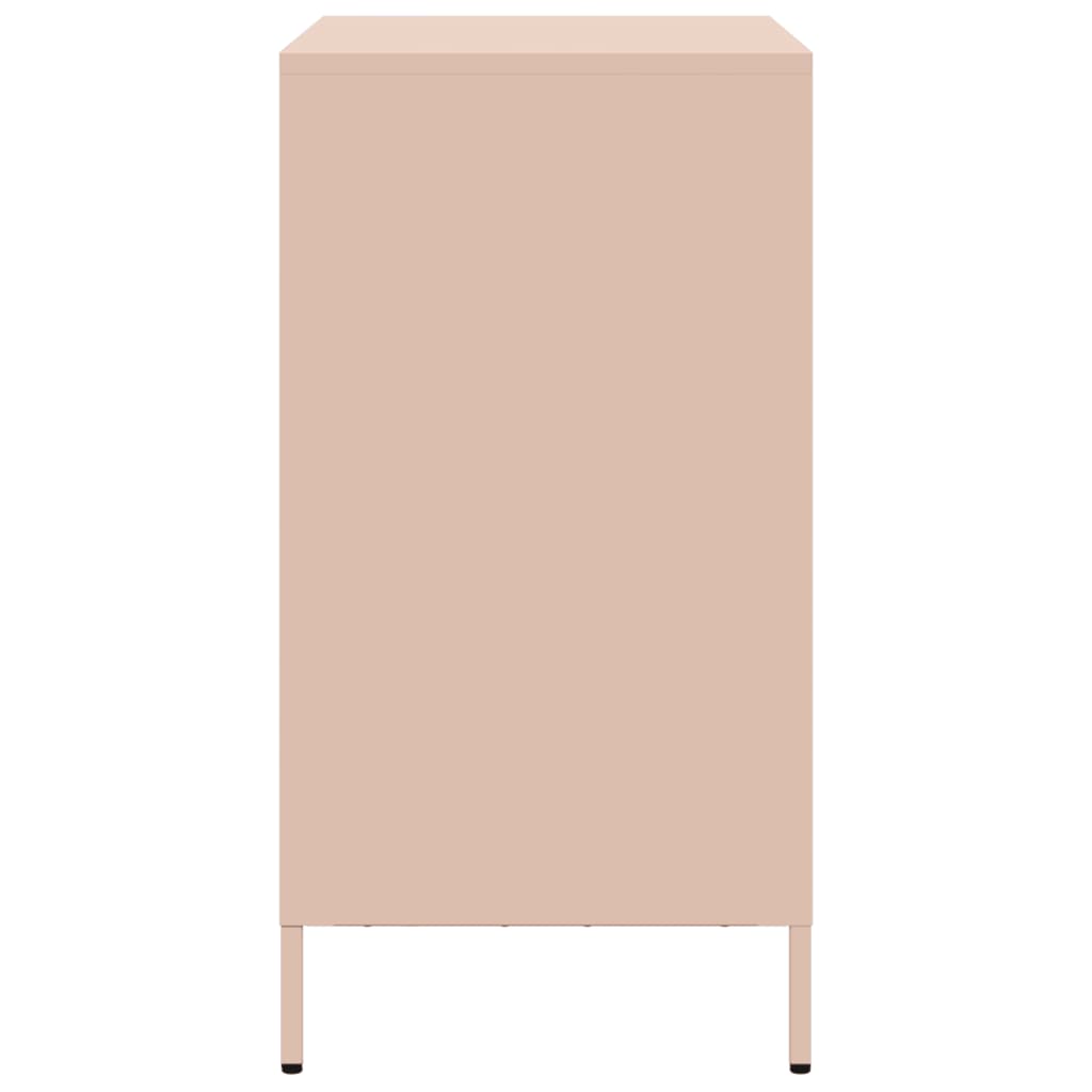 vidaXL Sideboard Pink 68x39x73.5 cm Cold-rolled Steel