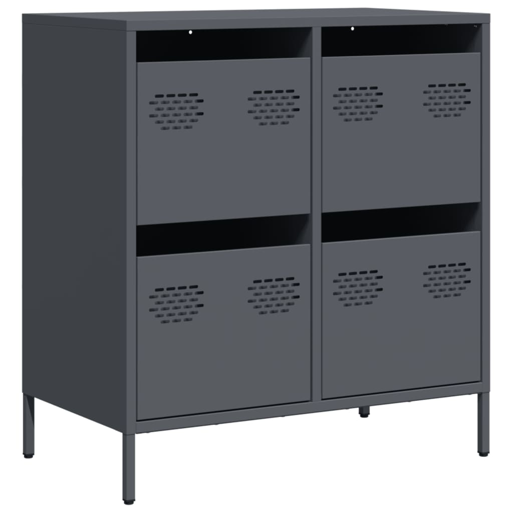 vidaXL Sideboard Anthracite 68x39x73,5 cm Cold-rolled Steel