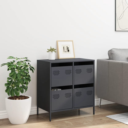 vidaXL Sideboard Anthracite 68x39x73,5 cm Cold-rolled Steel