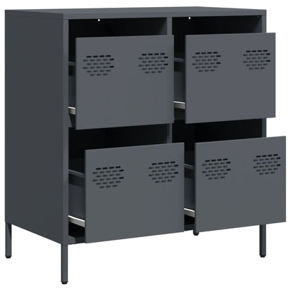 vidaXL Sideboard Anthracite 68x39x73,5 cm Cold-rolled Steel