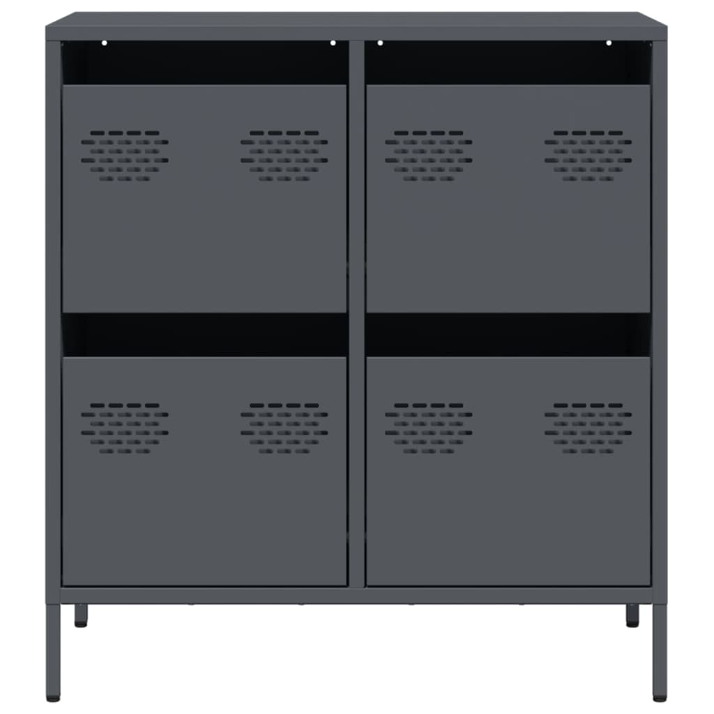 vidaXL Sideboard Anthracite 68x39x73,5 cm Cold-rolled Steel