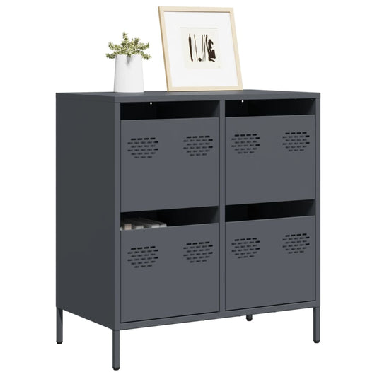 vidaXL Sideboard Anthracite 68x39x73,5 cm Cold-rolled Steel