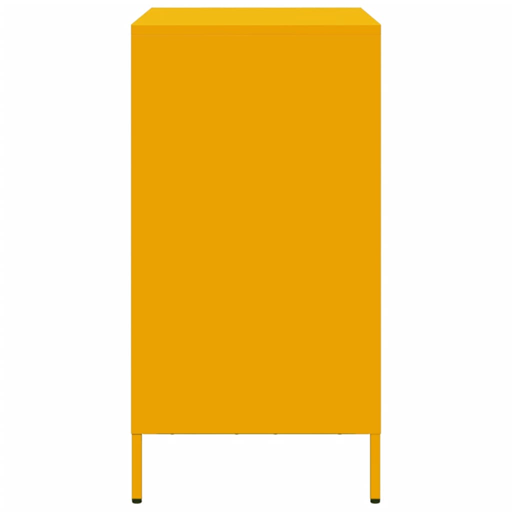 vidaXL Sideboard Mustard Yellow 68x39x73.5 cm Cold-rolled Steel