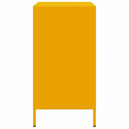 vidaXL Sideboard Mustard Yellow 68x39x73.5 cm Cold-rolled Steel