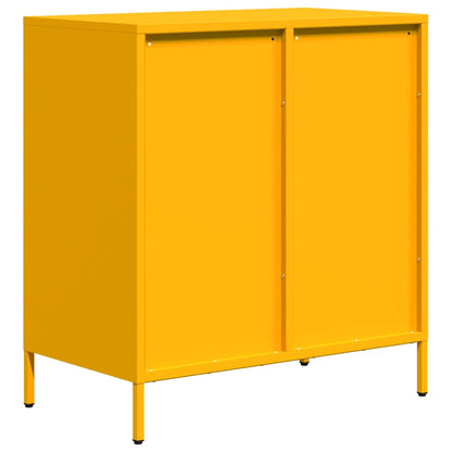vidaXL Sideboard Mustard Yellow 68x39x73,5 cm Cold-rolled Steel