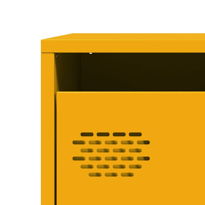 vidaXL Sideboard Mustard Yellow 68x39x73,5 cm Cold-rolled Steel