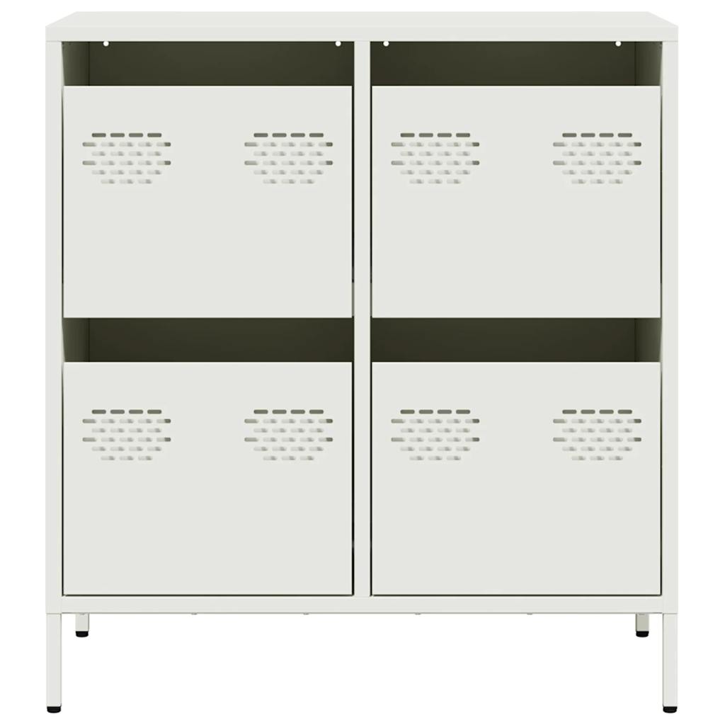 vidaXL Sideboard White 68x39x73.5 cm Cold-rolled Steel