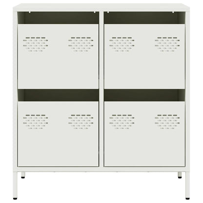 vidaXL Sideboard White 68x39x73.5 cm Cold-rolled Steel