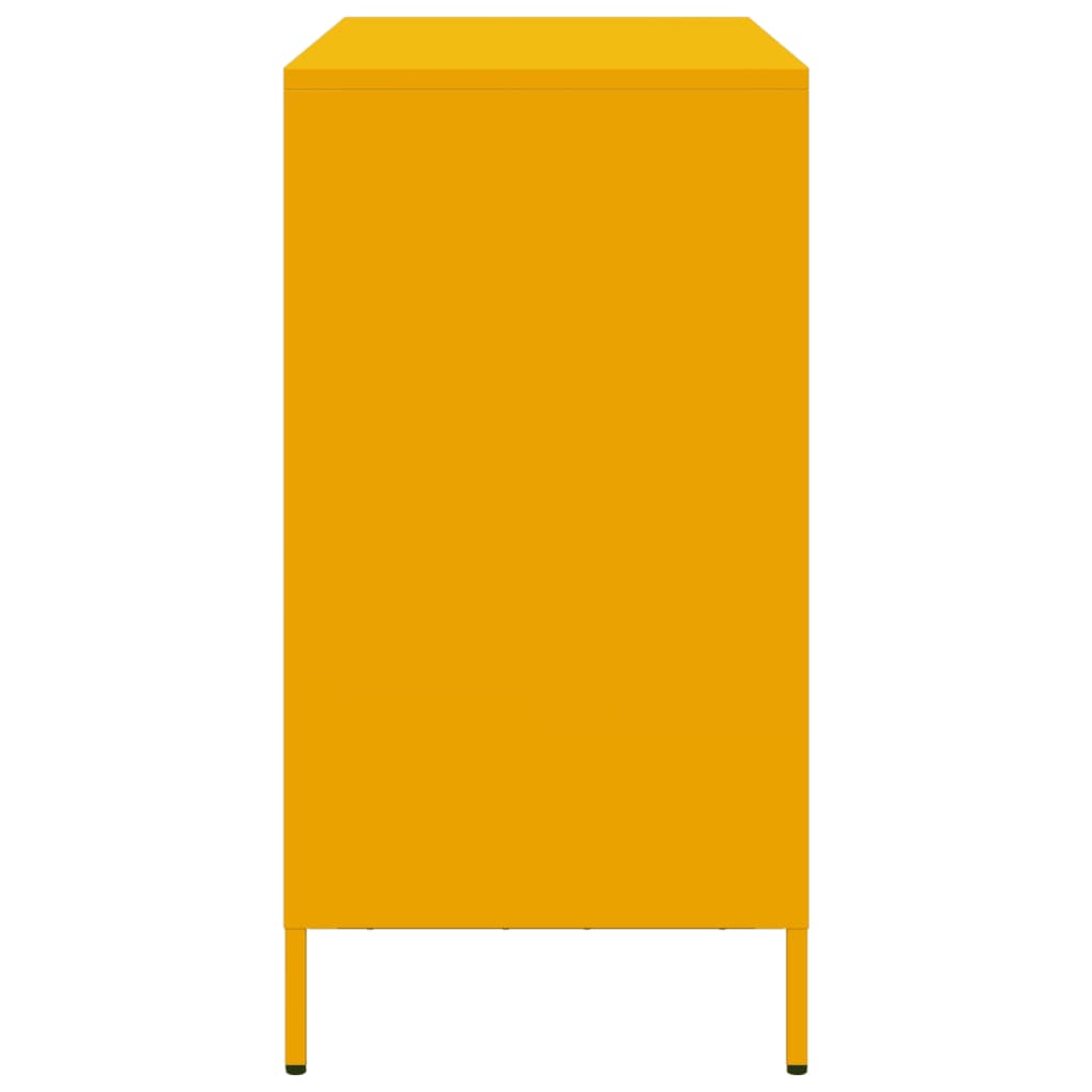 vidaXL Sideboard Mustard Yellow 101.5x39x73.5 cm Cold-rolled Steel