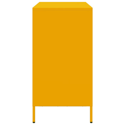 vidaXL Sideboard Mustard Yellow 101.5x39x73.5 cm Cold-rolled Steel