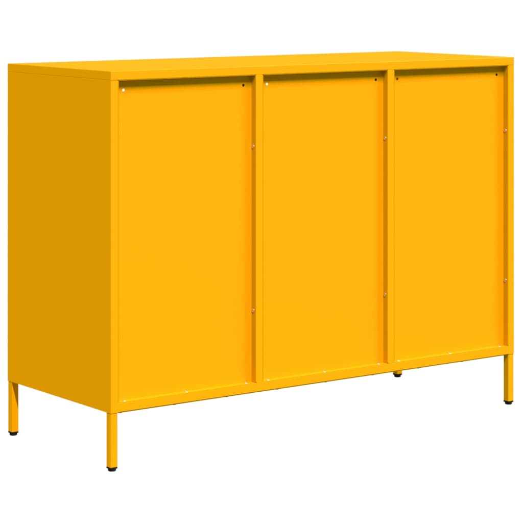 vidaXL Sideboard Mustard Yellow 101.5x39x73.5 cm Cold-rolled Steel