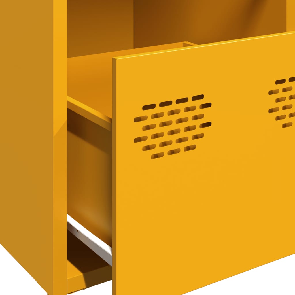 vidaXL Sideboard Mustard Yellow 101,5x39x73,5 cm Cold-rolled Steel