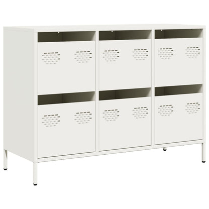 vidaXL Sideboard White 101,5x39x73,5 cm Cold-rolled Steel