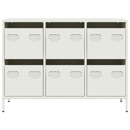 vidaXL Sideboard White 101.5x39x73.5 cm Cold-rolled Steel
