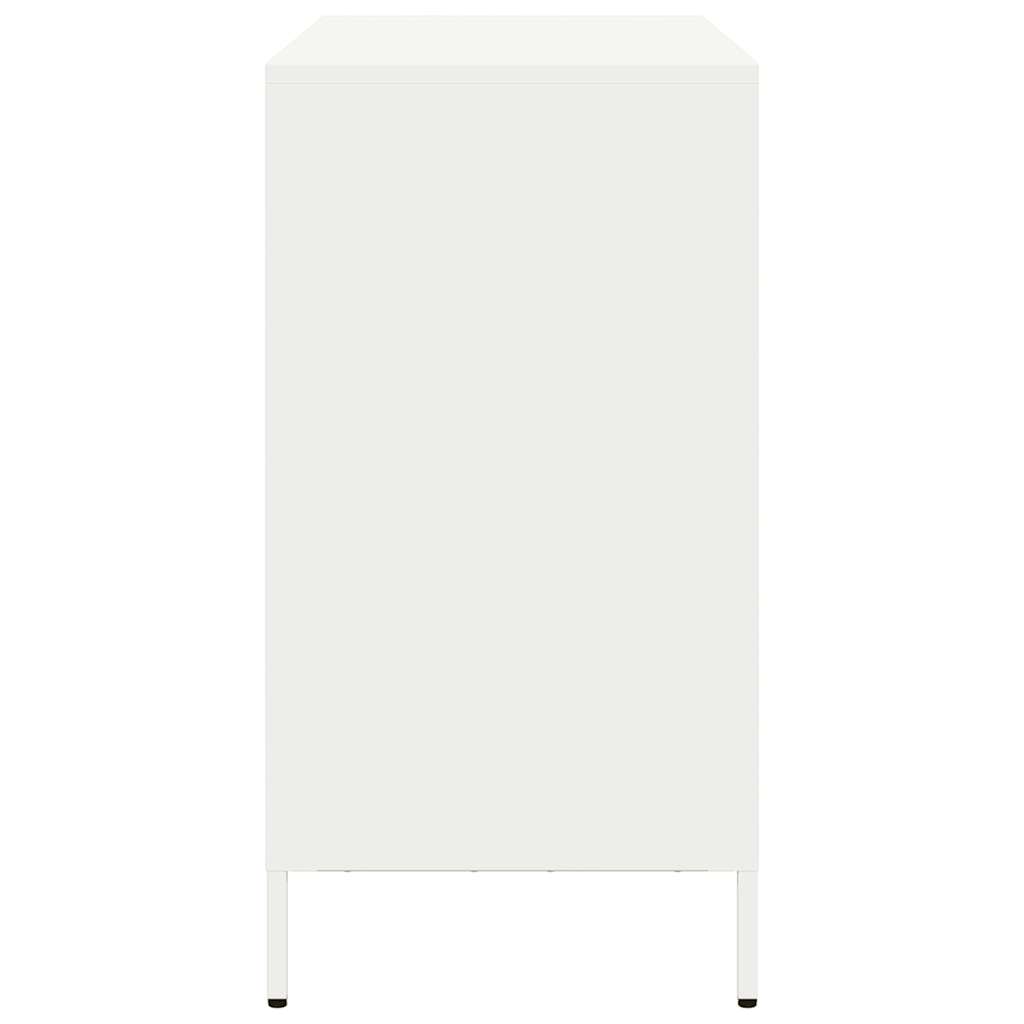 vidaXL Sideboard White 101.5x39x73.5 cm Cold-rolled Steel