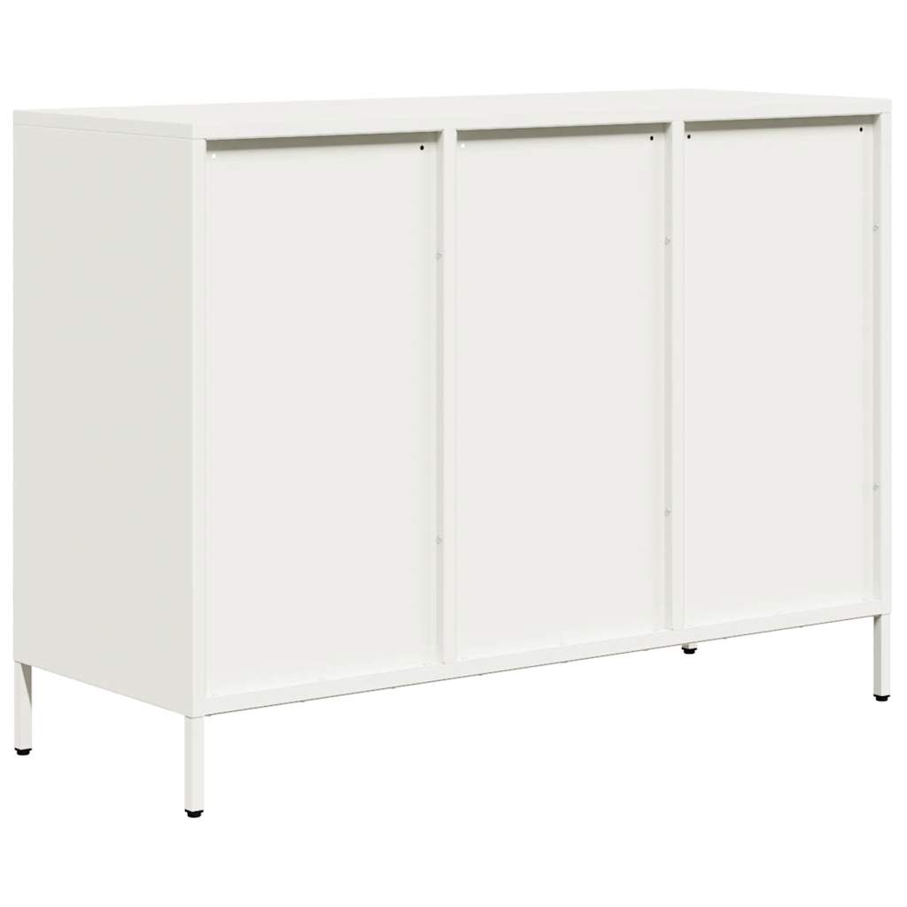 vidaXL Sideboard White 101,5x39x73,5 cm Cold-rolled Steel
