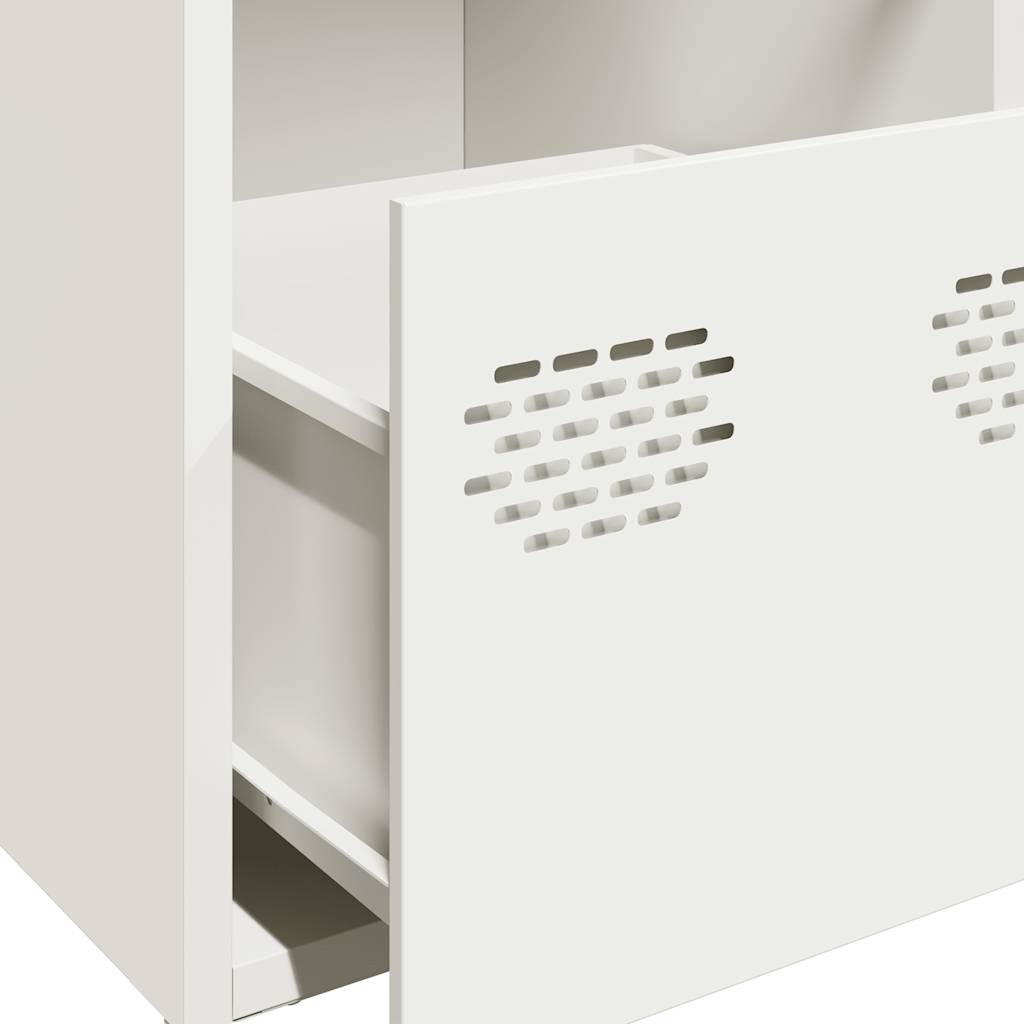 vidaXL Sideboard White 101,5x39x73,5 cm Cold-rolled Steel