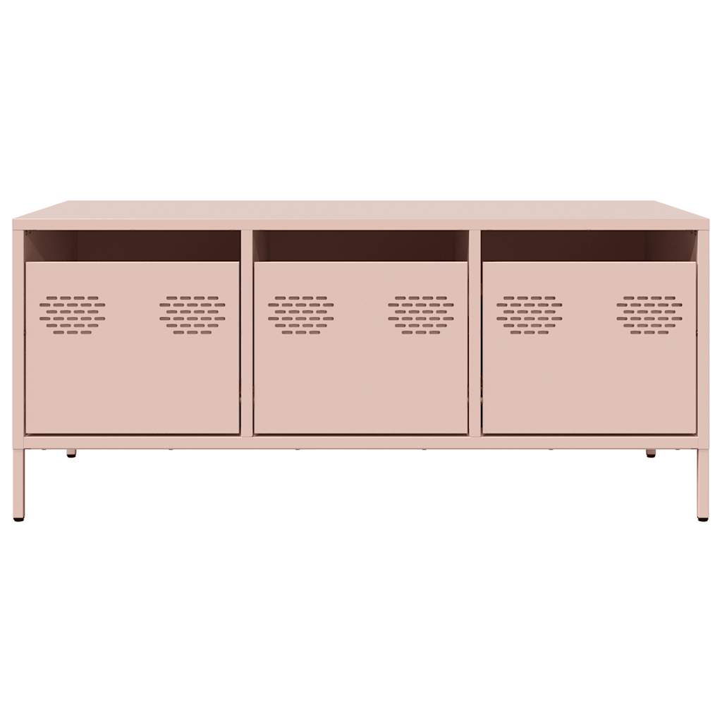 vidaXL Coffee Table Pink 101.5x50x43.5 cm Cold-rolled Steel